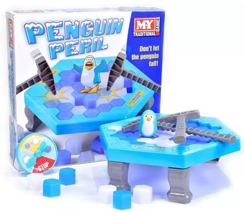 Garden Mile Penguin Peril Ice-Pick Challenge Game for Kids – Fun Tabletop Family Game for 2–4 Players – Spin, Tap & Don’t Let the Penguin Fall – Coordination Game for Boys & Girls Age 3+