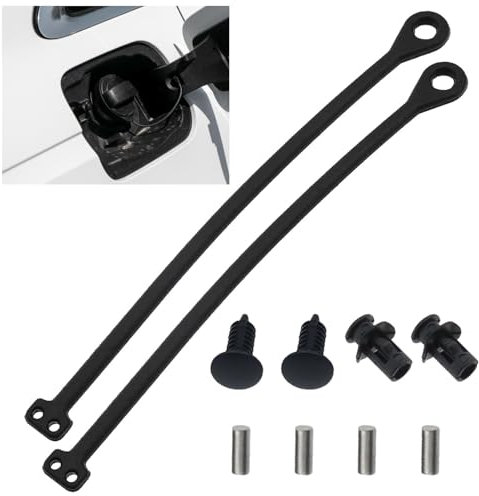 Zephyra 2 Stück Tankdeckel Halteband, Tankdeckelleitung Auto Kraftstofftankdeckel Gummiband, Ersatzband für Tankdeckel, Kabelsatz Kompatibel mit VW Bora Audi Passat und anderen Modellen