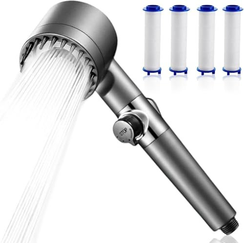 LA BARRICA Alcachofa Ducha con Filtro – Alta Presión, Antical, 4 Filtros GRATIS – Ahorro de Agua, Universal, Fácil de Instalar