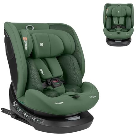 Kikkaboo i-Size Kindersitz i-Hike (40-150 cm) Isofix, 360° drehbar, verstellbar dunkelgrün
