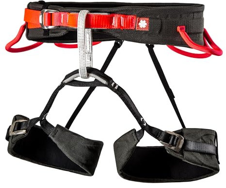 Ocun Levit Lady Harnais d'escalade pour femme, escalade alpine et sportive, noir/rose, taille S