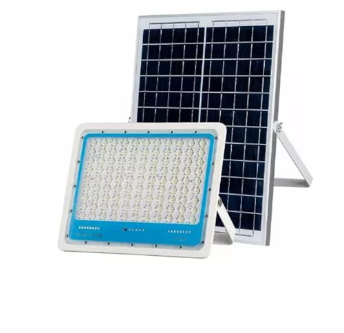 Faretto Led Esterno con Pannello Solare, Faro a Led da Giardino 1000w con Sensore Crepuscolare e Telecomando, Faretto Solare Impermeabile IP66.