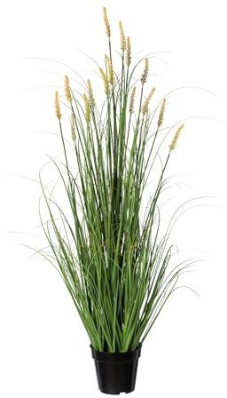 CREATIV green künstliches Ziergras XXL 120cm im Topf I naturgetreues künstliches Pennisetum-Gras I hochwertige & dekorative Dekopflanze für Innen I Kunstpflanze im Topf