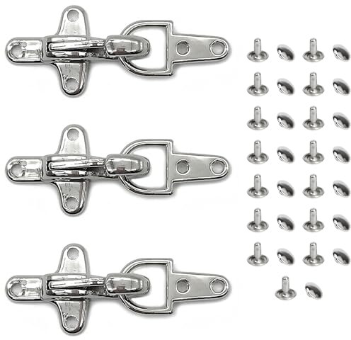 Niuhong 3 Pcs Conector Hebilla Hebillas Chalecos Cuero Motocicleta Clip Cierre Chaleco Motociclista Soporte Clip Cierre Cuero Chaqueta Blusa Ropa Accesorios Manualidades DIY Ganchos Costura (B)