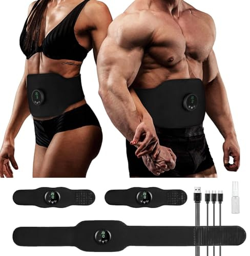 Next Gen Ultra Muscle Fitness AB Belt,Electronic Muscle Stimulator Black