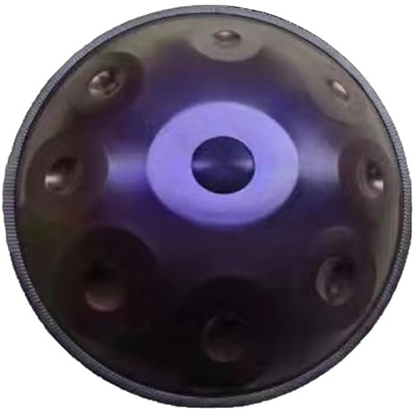 22-Zoll 9/10/12-Noten-Handpan-Trommeln Für Erwachsene, 440 Hz D-Moll Kurd Steel Hand Pan-Percussion-Instrumente, Handpan-Drum-Instrument Für Professionelle Leistung(B,10 notes)
