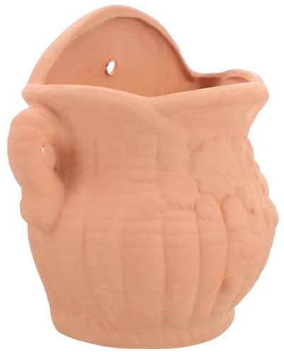 SUPVOX Pot Suspendu Mural en Céramique Argile, Jardinière Murale Terre Cuite pour Plantes D’extérieur, Balcon et Intérieur, Jardinière Suspendue Décorative pour Succulentes et Fleurs,