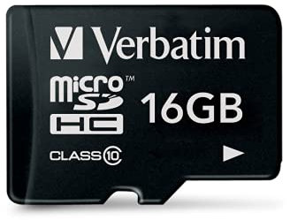 Verbatim Premium Micro SDHC Speicherkarte, 16 GB, Datenspeicher für Foto- und Video-Aufnahmen, Micro SD Karte in schwarz, ideal für Handy, Kamera oder Tablet