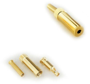 GOLD 3.5mm Stereo Jack Socket Solder Connector - AUX Audio Female to Headphone - Loops