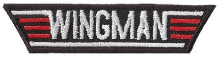 Wingman Aufnäher Bester Freund Patch zum aufbügeln/aufnähen l Kutten Aufbügler Best Man Sticker für alle Stoffe l Bügelflicken Applikation l 100x23mm