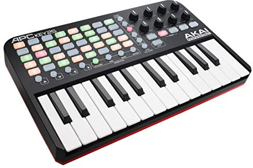 Akai Professional APC Key 25 - Kompakter USB Bus Powered 40 Tasten Clip Launcher für Ableton Live mit 25 Noten Keyboard und voll zuweisbaren Q Link Reglern