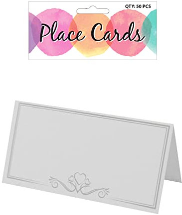 Wedding Table Place Name Cards - Decoration Favours Cheap - White -X51 169