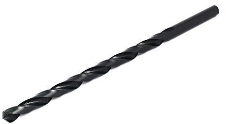 sourcing map Foret hélicoïdal HSS 11mm Dia perçage 250mm long tige ronde droite Noir