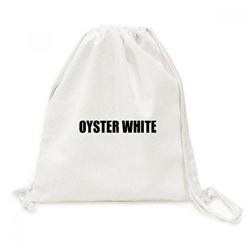 DIYthinker Oyster Weiß Farbe Schwarz Name des Canvas-Rucksack-Reisen Shopping Bags