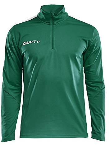 Craft Herren Trainingstop Progress Halfzip LS Tee 1905611 Team Green/White XXL