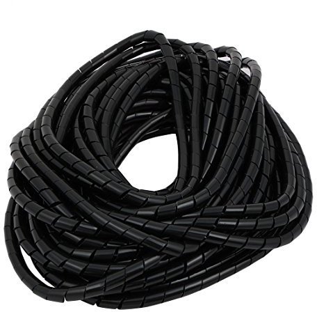 Aexit 30M Lunghezza 8mm Dia Cavo flessibile Avvolgicavo Spirale Tubo passacavo ner-o ID: 662488