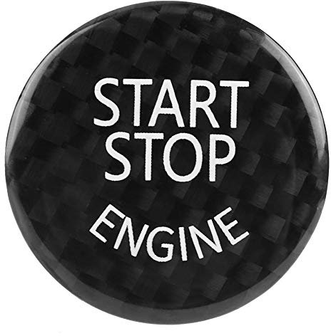 Auto One-Touch-Startknopf Abdeckung, Auto Start Stop Motor Schalter Abdeckung Stop Tastenabdeckung für 1-7 Serie X1 X3-X6 (Schwarz)