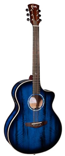 Faith Guitars Blue Moon Neptune Grand Concert Electro Acoustic Guitar (Neptune, Right)