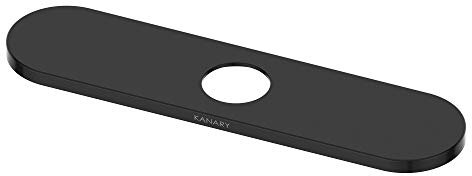 Kanary Wasserhahn-Rosetten, matt, schwarz, 25,4 cm, für Küchenspüle, Wasserhahn-Lochabdeckung, Deckplatte, Rosette (matt-schwarz)