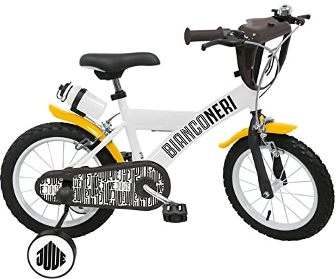 Mondo Toys - JUVENTUS Fahrrad -Kinder/Mädchen – Größe 16 Zoll – Rollen und Bremse vorne/hinten – 25483