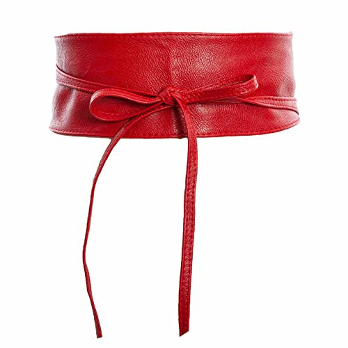 Toocool - Cintura donna Obi stringivita fusciacca ecopelle fascia larga ST-2087 [Taglia unica,rosso]