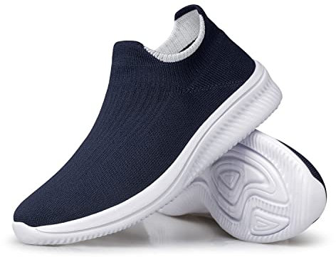 vibdiv Zapatos Planos Caminar Mujer Zapatillas Casual Zapatos Diarios sin Cordones Ligeros Cómodos 38