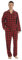 LANBAOSI Pyjama Homme Hiver Chaud Flanelle Ensembles de Pyjamas à Carreaux Classique Deux pièces Long Vêtements de Nuit avec Poche