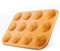 LavoHome Copper Ceramic Nonstick Solid Aluminum Muffin Pan for 12 Muffins Cupcakes Popovers Yorkshire Puddings