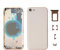 Smartex® Glass Rear Housing + Frame compatible with iPhone 8 | Back Cover Housing with frame and side key (Gold)