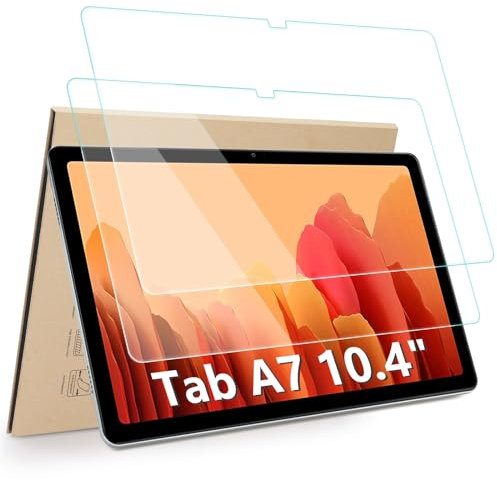 Hianjoo 2 Piezas Pantalla Protector Compatible con Samsung Galaxy Tab A7 10.4 2022/2020, Premium Cristal Tablet Salvapantallas Vidrio Templado para SM-T500 / T505 / T509, 9H Dureza, Alta Claridad