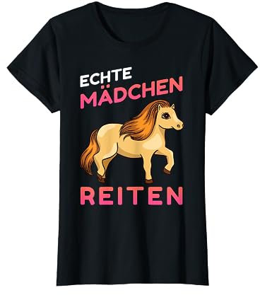 Echte Mädchen Reiten - Reitshirt Damen Reitbekleidung Pferde T-Shirt