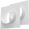Vent Systems 100 mm / 4 Inch - Pack of 2 - Air Vent Duct Connector Flange - Plastic Ventilation Pipe - Ducting Connector for Round Flexible or Straight Pipes, Cooling Heating Ventilation System HVAC