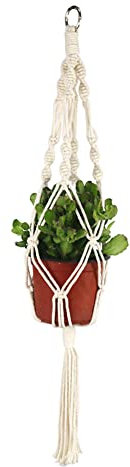 XIANXIAN Makramee Blumenampel, Blumenampeln Zum Aufhängen, Blumentopf Hängend Hängepflanze Boho Deko Hängeampel, Innen-Und Außenbaumwollseilpflanze Blumentopf Hängenden Korb