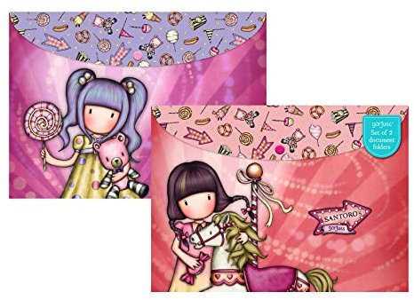 SANTORO Gorjuss - A4 Dokumententasche Set - Karussell/Erster Preis