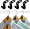60 Piezas Gancho para Perchas, Ganchos para Perchas de Plástico, Mini plástico Organizador de Perchas,Perchas Clip para Colgar Que para más Espacio y Orden en el Armario (Negro)