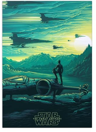 Displate Offiziell Star Wars MetallPoster Magnetische Befestigung Inklusive Lizenziert Bilder Hochwertiges Poster Poe Poster 45 cm x 32 cm