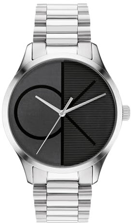 Calvin Klein Analog Quarzuhr Für Männer und Frauen Kollektion Iconic mit Silbernes Edelstahlarmband - 25200163