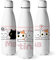 Zumo Digital Botella de Agua Personalizada Diseño Gatos Kawaii, Personaliza tu Nombre Divertido Gatitos, Libre BPA Acero Inoxidable de 500ml (Kawaii 2)