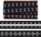 NBEADS 3 Yards(2.74m) Hook and Eye Tape, 1 Wide Black Cotton Tape Ribbon Silver Metal Edging Tape for Corset Bra Sewing Quilting Bridal Costumes Home Décor
