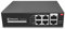 Atlantis switch 6 porte 10/100Mbps 4 porte poe sino a 65W, ogni porta sino a 30W, desktop e rack, alimetatore interno, cassa in metallo, A02-F6P4-65W, funzione VLAN e extended, sino a 250m, mode A