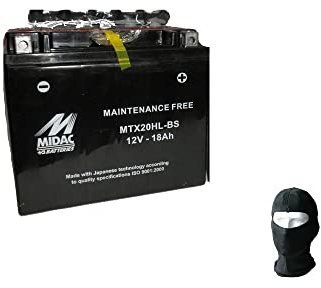 Compatible avec Yamaha YFM Kodiak Auto 4X4 450 dal 2003 al 2006 Batterie MIDAC MTX20HL-BS DÉJÀ PRÊTE Charge avec Liquide DÉJÀ INSÉRÉ 18 AH AMPÈRE 12 Volt 175X87X155MM