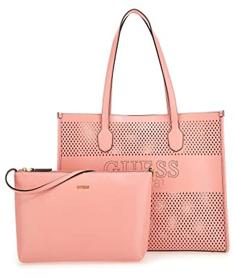 GUESS Katey Perf Tote Pink