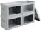 DIMJ 4 Pack Foldable Storage Boxes with Lids, Collapsible Storage Bins with Transparent Window, Fabric Storage Basket with Handle, Wardrobe Storage Organiser for Clothes, Toys, Books, Closet, Grey