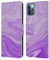 Head Case Designs Offizielle Suzan Lind Violett Wirbel Aus Marmor Leder-Wallet-Hülle Kompatibel mit Apple iPhone 12 / iPhone 12 Pro