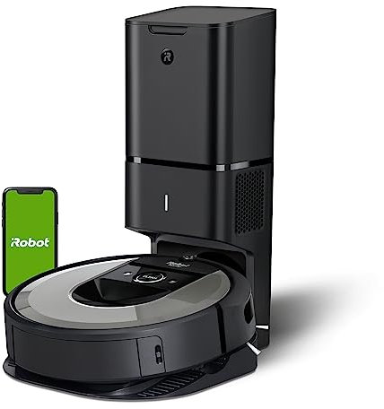 iRobot Roomba i7 con Base Autosvuotante, Robot Aspirapolvere Wifi, Svuotamento Automatico, Adatto per chi ha Animali Domestici, Memorizza la Planimetria della Casa, Programmabile, Argento