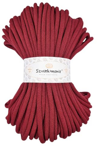 Cordoncino di cotone 9 mm, 50 m, diversi colori, filato di cotone, filo di cotone intrecciato da 9 mm con nucleo, cordoncino macramè, cordoncino per uncinetto, cordoncino da 9 mm