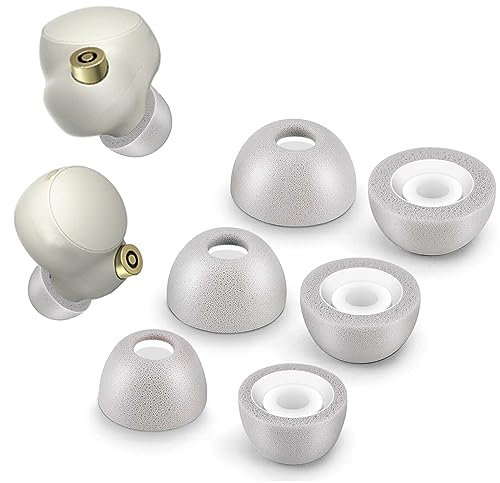 Memory Foam Ohrstöpsel für WF-1000XM4, rutschfeste Ersatzohrstöpsel für WF, WI, XBA, MDR Serie - Grau S/M/L