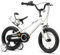Glerc Fantacy Kids Bike 16 Inch Boys Girls Bicycle for Age 5 6 7 8Year Old with Stabilisers & Bottle Cage for Birthday Gift， White