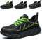 Scarpe Antinfortunistiche Uomo Scarpe da Lavoro Donna Leggere Scarpe Sicurezza con Punta in Acciaio Traspiranti Verde 42