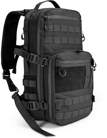 TACTICAL_GEEK ModCase B2 Ultimativer EDC Taktischer Rucksack: 14L Hochkapazität, Anti-Schock Laptopfach, Wasserdicht, Molle-System, für Wandern, Camping, Pendeln, Backpack Dayback Rucksack, Schwarz